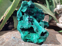Natural Silky Malachite Specimens x 2 From Kasompe, Congo - Toprock Gemstones and Minerals 