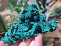 Natural Silky Malachite Specimens x 2 From Kasompe, Congo - Toprock Gemstones and Minerals 
