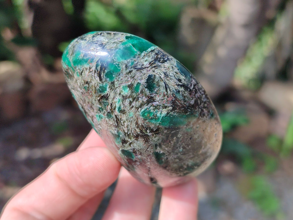 Polished Emerald Mica In Matrix Standing Free Forms x 6 From Mutoko, Zimbabwe - Toprock Gemstones and Minerals 