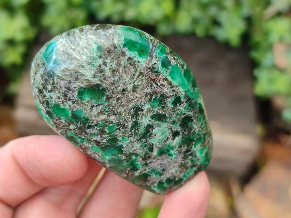 Polished Emerald Mica In Matrix Standing Free Forms x 6 From Mutoko, Zimbabwe - Toprock Gemstones and Minerals 
