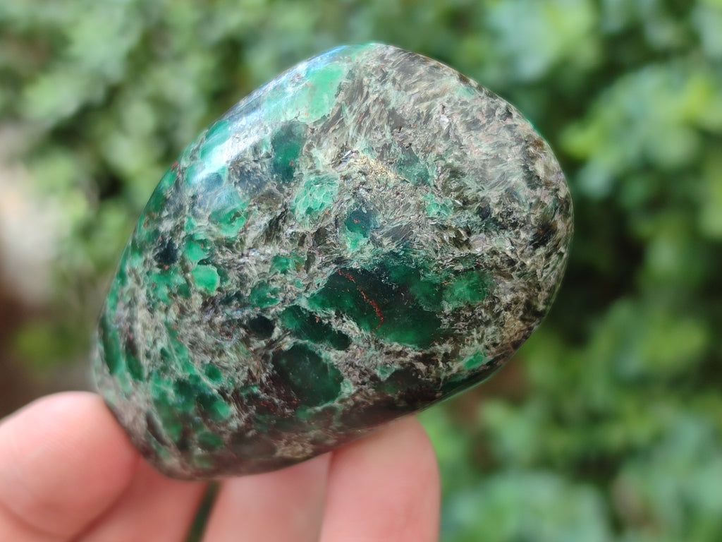 Polished Emerald Mica In Matrix Standing Free Forms x 6 From Mutoko, Zimbabwe - Toprock Gemstones and Minerals 