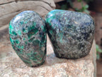 Polished Emerald Mica In Matrix Standing Free Forms x 6 From Mutoko, Zimbabwe - Toprock Gemstones and Minerals 