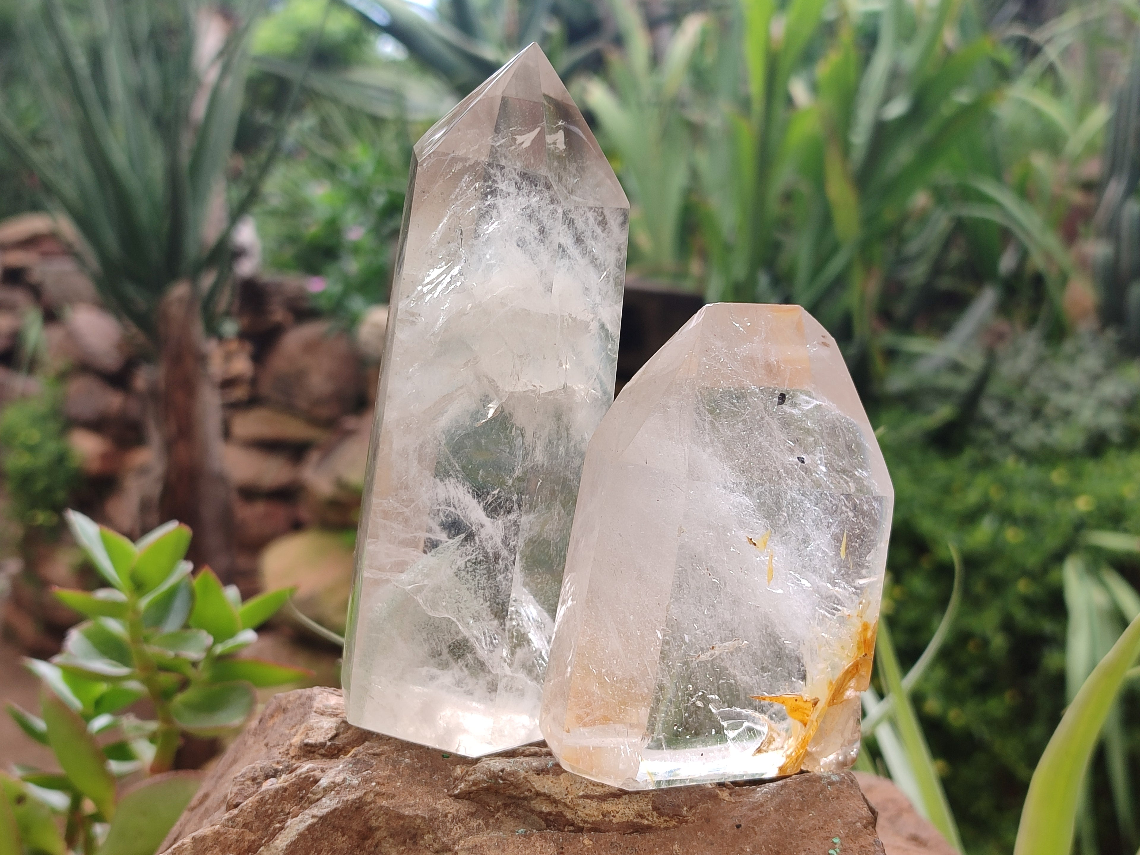 Polished Clear Quartz Crystals x 3 From Madagascar - Toprock Gemstones and Minerals 