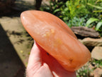 Polished Orange Twist Calcite Standing Free Forms x 2 From Madagascar - Toprock Gemstones and Minerals 