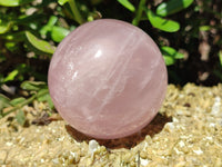 Polished Rose Quartz Spheres x 3 From Ambatondrazaka, Madagascar - Toprock Gemstones and Minerals 