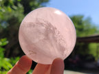 Polished Rose Quartz Spheres x 3 From Ambatondrazaka, Madagascar - Toprock Gemstones and Minerals 