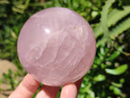 Polished Rose Quartz Spheres x 3 From Ambatondrazaka, Madagascar - Toprock Gemstones and Minerals 