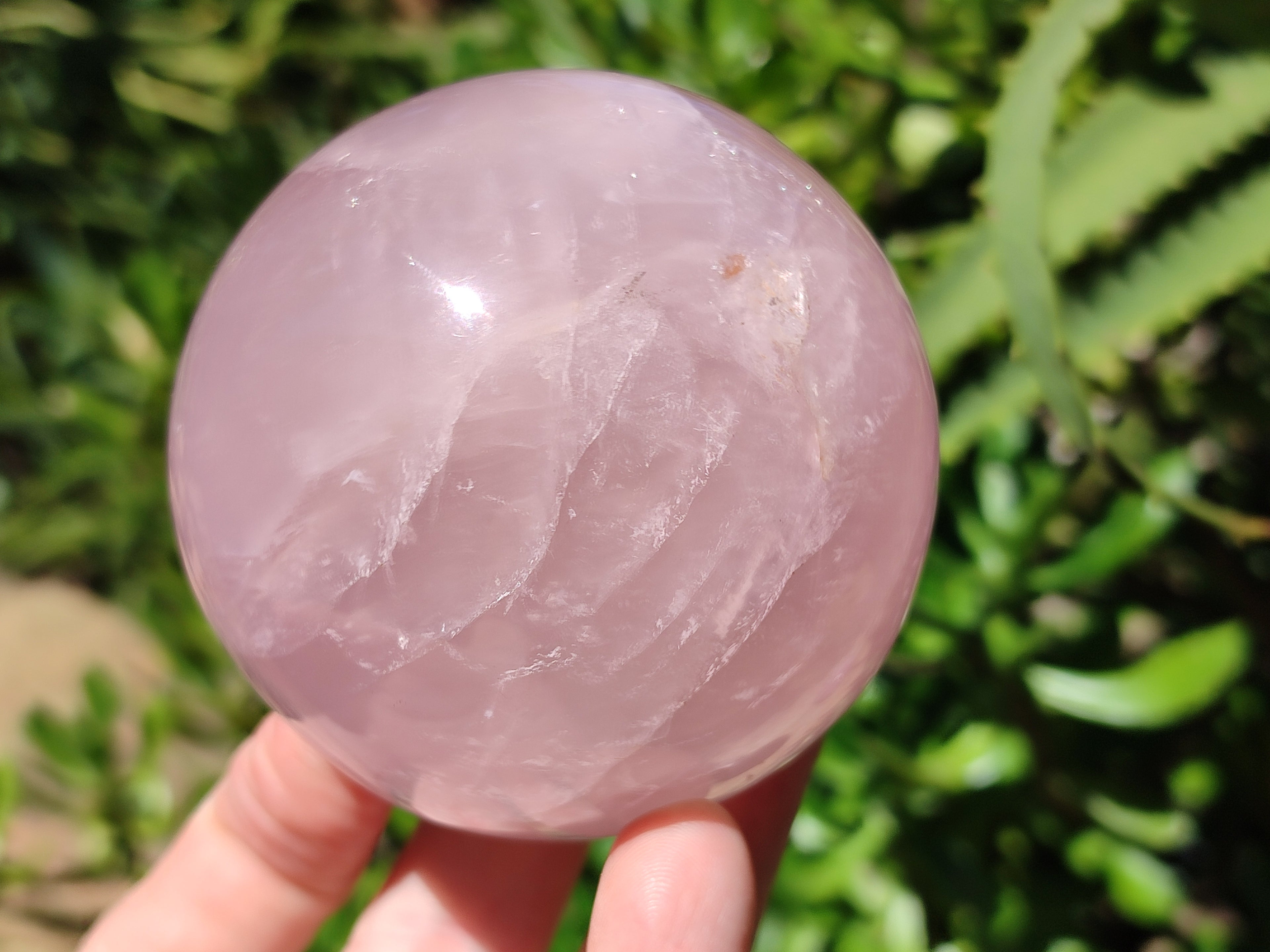 Polished Rose Quartz Spheres x 3 From Ambatondrazaka, Madagascar - Toprock Gemstones and Minerals 