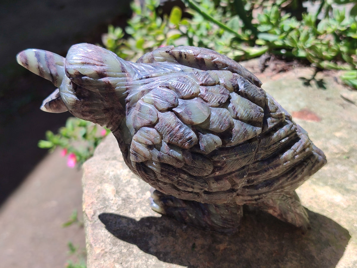 Hand Made Crow Carvings x 2 From Zimbabwe - Toprock Gemstones and Minerals 