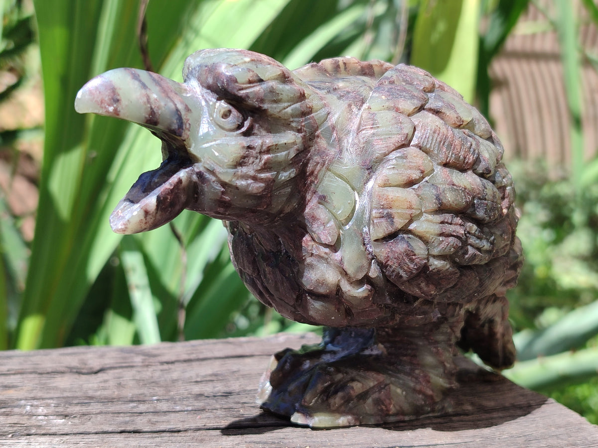 Hand Made Crow Carvings x 2 From Zimbabwe - Toprock Gemstones and Minerals 