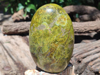 Polished Green Opal Standing Free Forms x 3 From Antsirabe, Madagascar - Toprock Gemstones and Minerals 