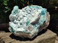 Natural Kaolinite Coated Dolomite On Dioptase Specimen x 1 From Congo - Toprock Gemstones and Minerals 