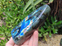 Polished Labradorite Standing Free Forms x 3 From Tulear, Madagascar - Toprock Gemstones and Minerals 
