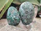 Polished Emerald Mica In Matrix Standing Free Forms x 3 From Mutoko, Zimbabwe - Toprock Gemstones and Minerals 