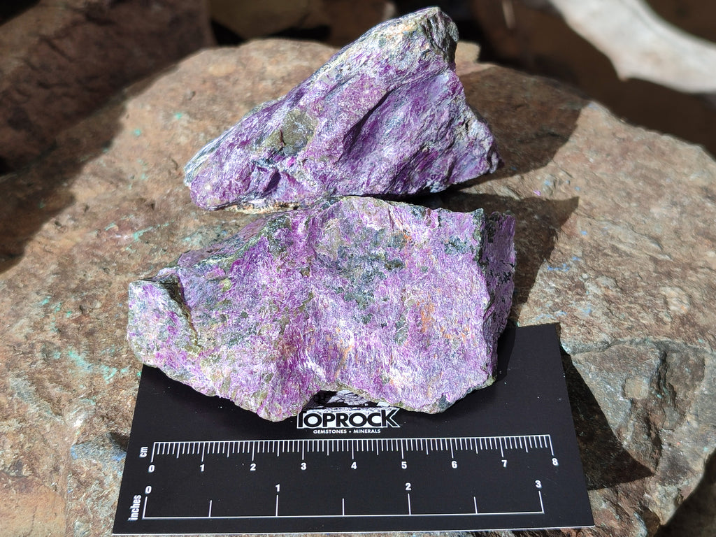Natural Stichtite Cobbed Specimens x 7 From Barberton, South Africa - Toprock Gemstones and Minerals 
