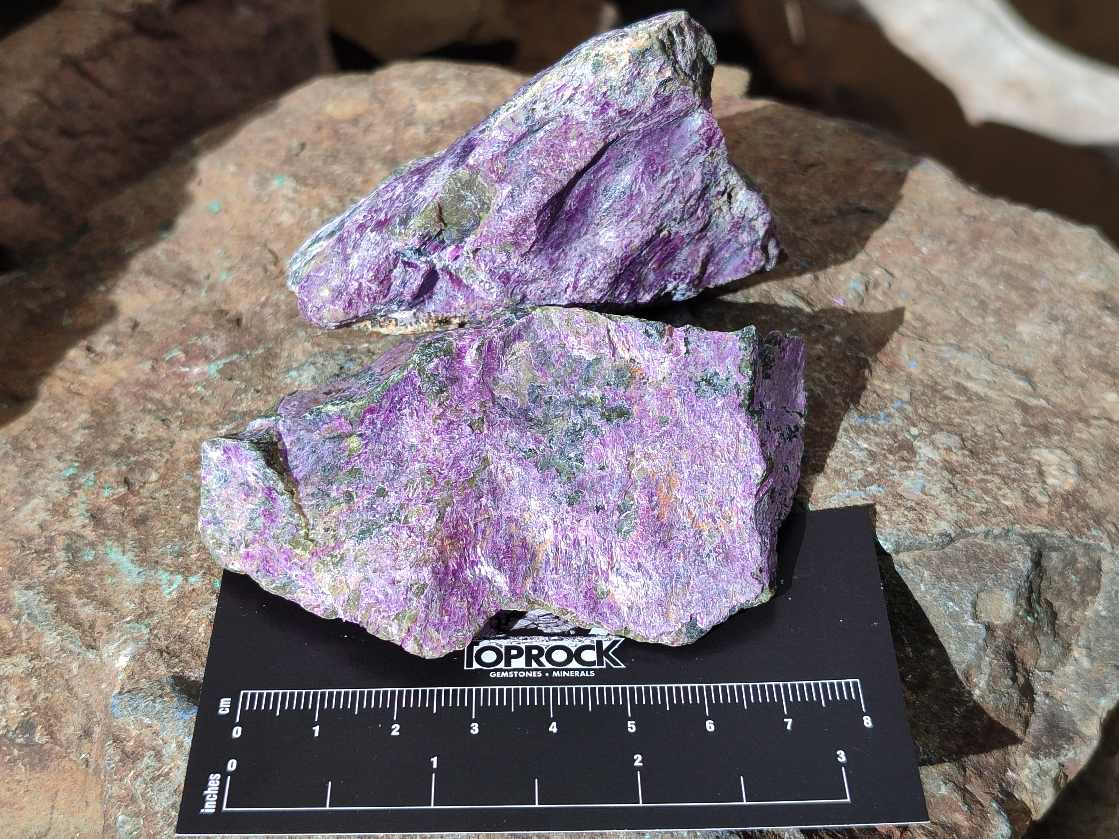 Natural Stichtite Cobbed Specimens x 7 From Barberton, South Africa - Toprock Gemstones and Minerals 