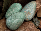 Polished Amazonite Standing Free Forms x 12 from Madagascar - Toprock Gemstones and Minerals 