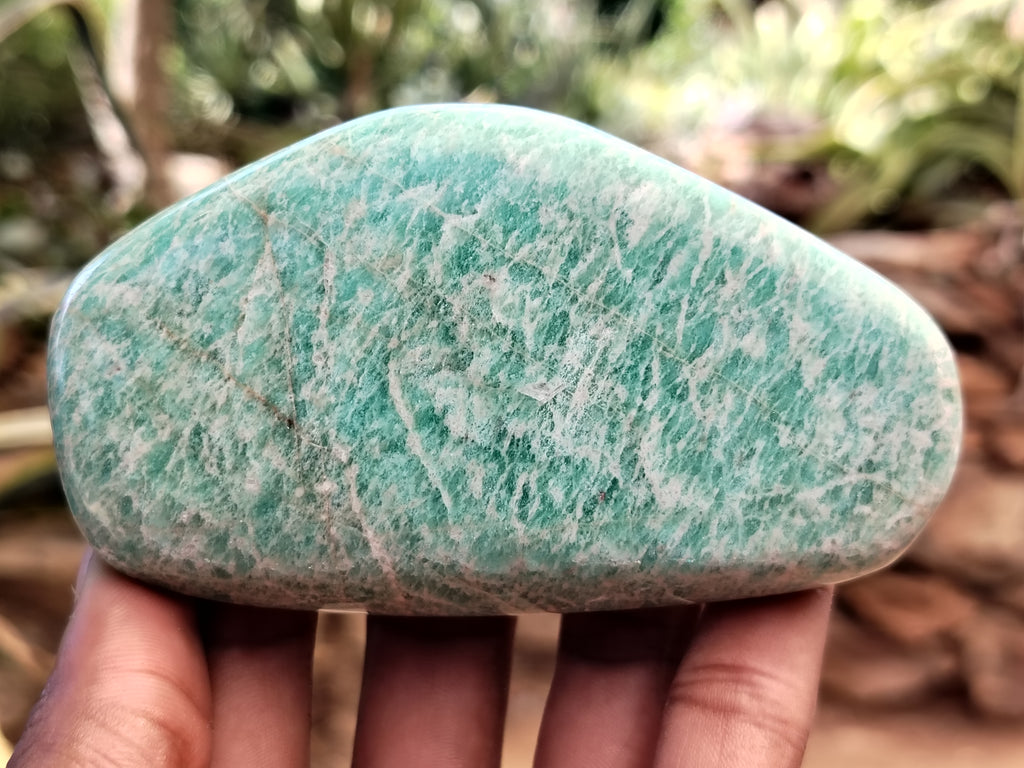 Polished Amazonite Standing Free Forms x 12 from Madagascar - Toprock Gemstones and Minerals 