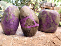 Polished Stichtite Standing Free Forms x 6 From Barberton, South Africa - Toprock Gemstones and Minerals 