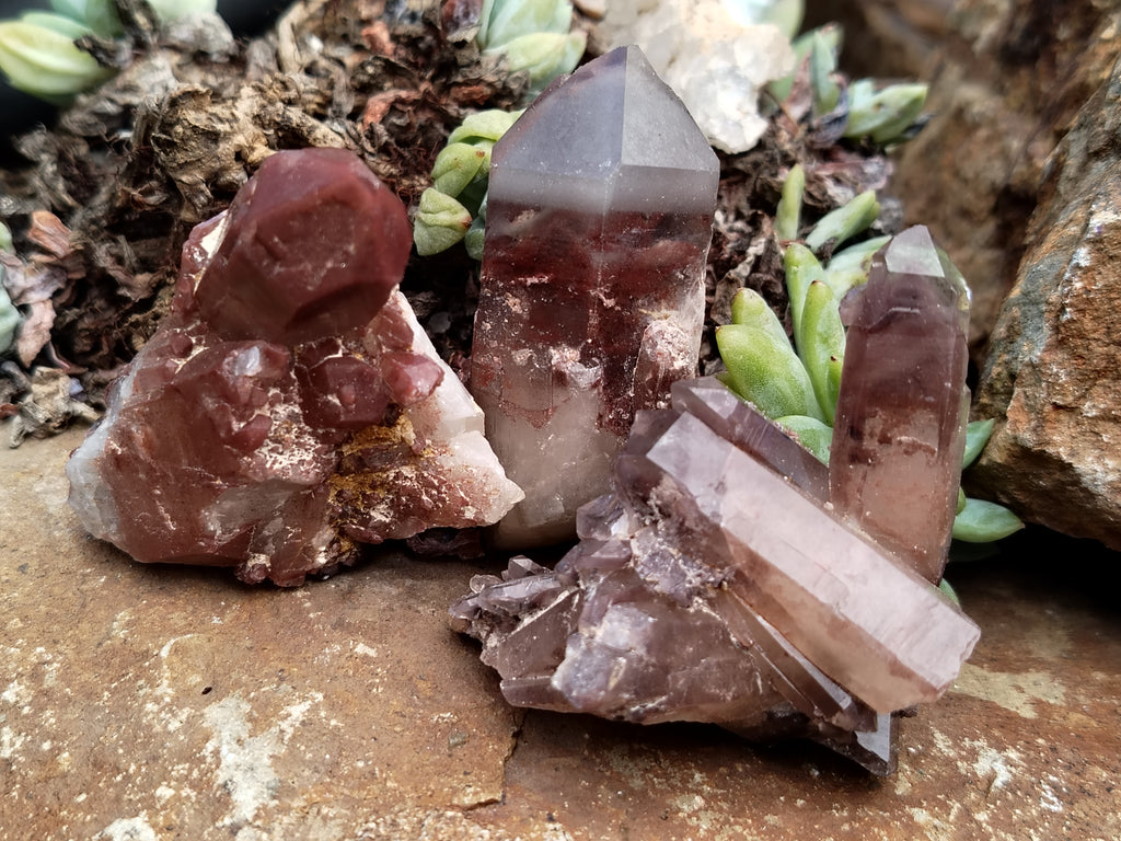 Natural Red Hematoid Quartz Crystals x 35 From Karoi, Zimbabwe - Toprock Gemstones and Minerals 