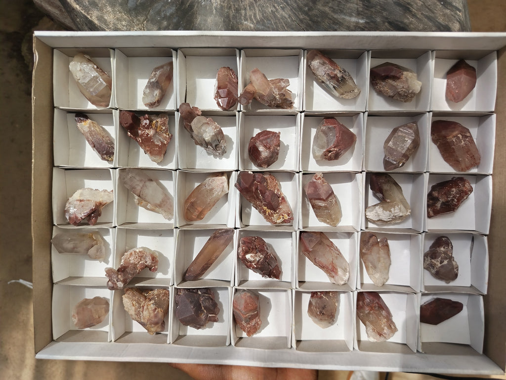 Natural Red Hematoid Quartz Crystals x 35 From Karoi, Zimbabwe - Toprock Gemstones and Minerals 