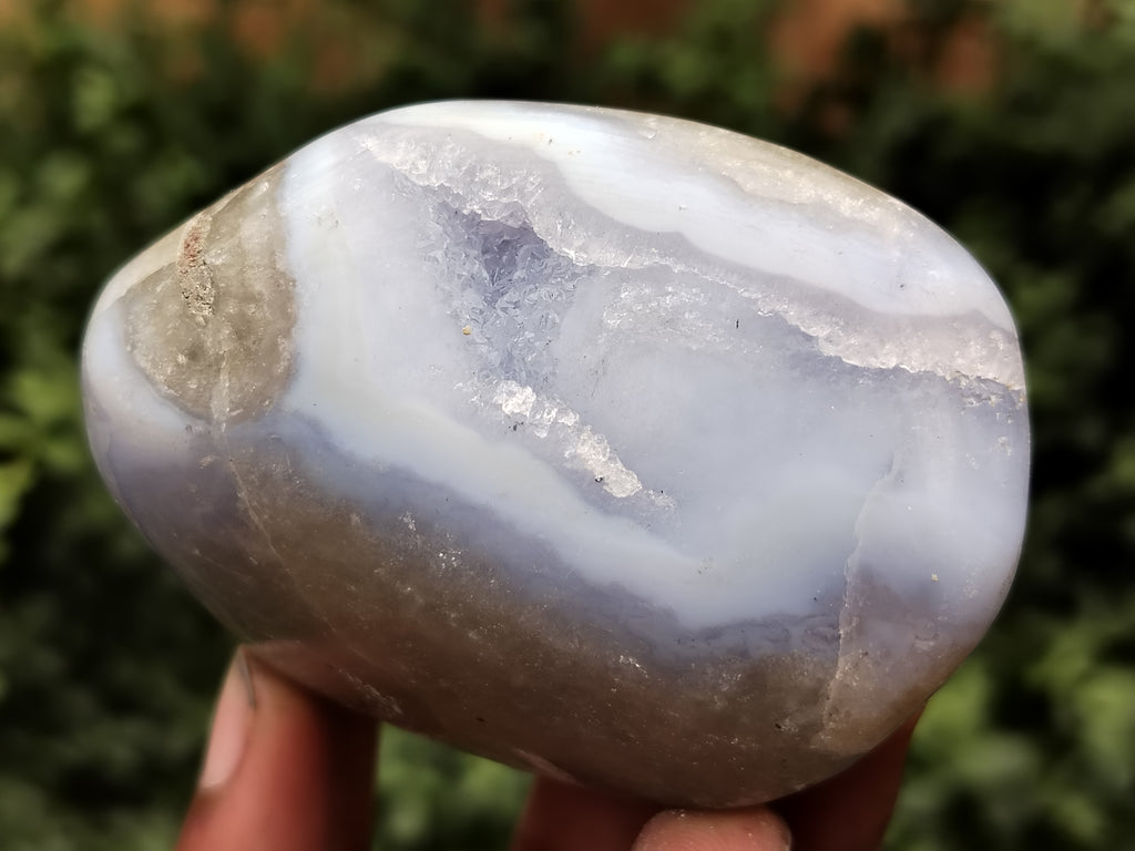 Polished Blue Lace Agate Geodes x 6 From Nsanje, Malawi - Toprock Gemstones and Minerals 