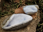 Polished Blue Lace Agate Geodes x 6 From Nsanje, Malawi - Toprock Gemstones and Minerals 