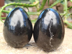Polished Black Basalt Gemstone Eggs x 6 From Madagascar - Toprock Gemstones and Minerals 