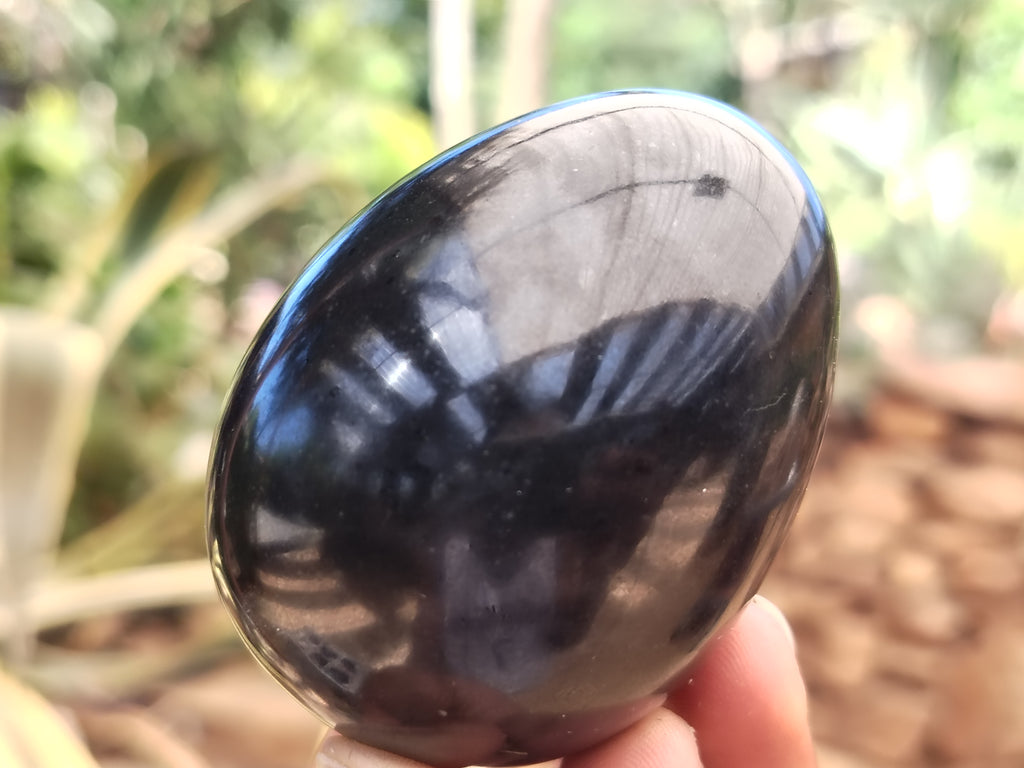 Polished Black Basalt Gemstone Eggs x 6 From Madagascar - Toprock Gemstones and Minerals 