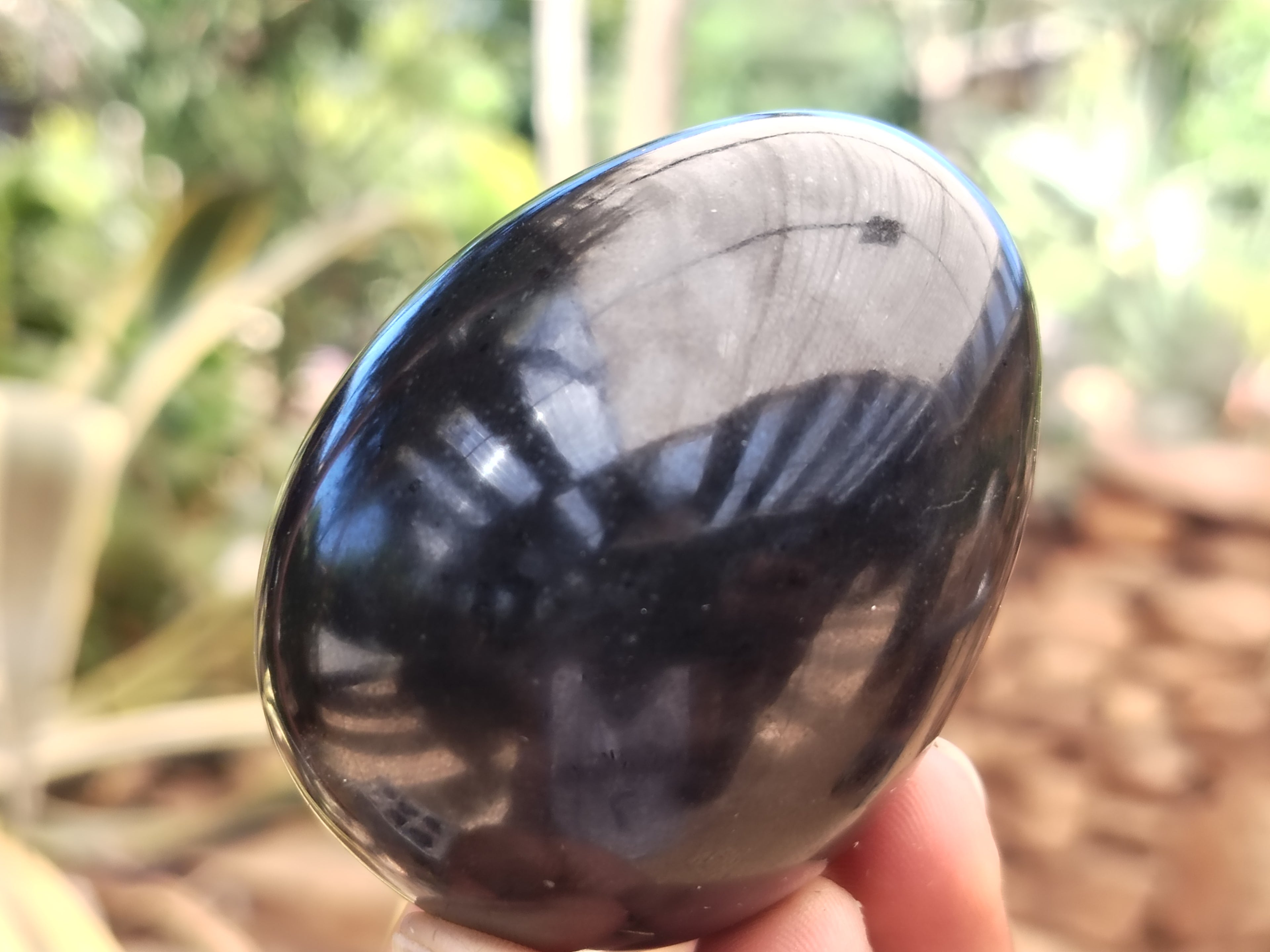 Polished Black Basalt Gemstone Eggs x 6 From Madagascar - Toprock Gemstones and Minerals 