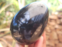 Polished Black Basalt Gemstone Eggs x 6 From Madagascar - Toprock Gemstones and Minerals 