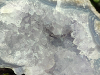 Natural Blue Lace Agate Geode Specimens x 2 From Nsanje, Malawi - Toprock Gemstones and Minerals 
