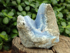 Natural Blue Lace Agate Geode Specimens x 2 From Nsanje, Malawi - Toprock Gemstones and Minerals 