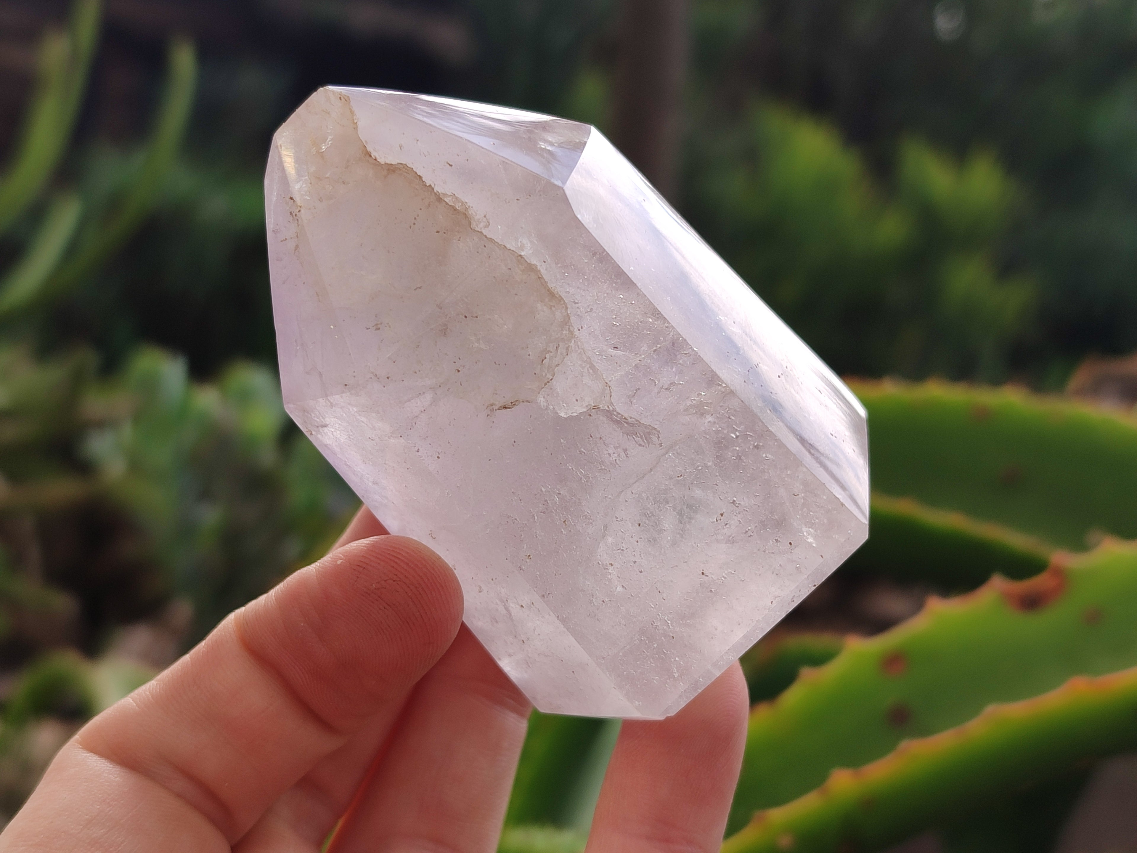 Polished Smokey Amethyst Window Quartz Crystals x 6 From Akansobe, Madagascar - Toprock Gemstones and Minerals 