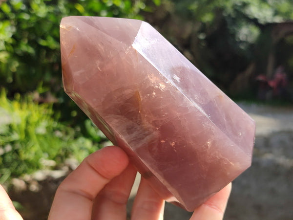 Polished Lavender Rose Quartz Points x 2 From Madagascar - Toprock Gemstones and Minerals 