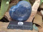 Polished Lazulite Gemstone Hearts x 4 From Madagascar - Toprock Gemstones and Minerals 