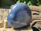 Polished Lazulite Gemstone Hearts x 4 From Madagascar - Toprock Gemstones and Minerals 