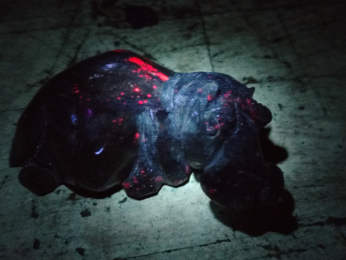 Hand Made Stone Hippo Carvings x 3 From Zimbabwe - Toprock Gemstones and Minerals 