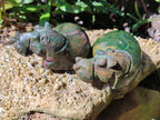 Hand Made Stone Hippo Carvings x 3 From Zimbabwe - Toprock Gemstones and Minerals 