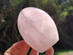 Polished Rose Quartz Standing Free Forms x 3 From Madagascar - Toprock Gemstones and Minerals 