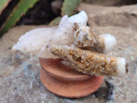 Natural Drusy Quartz Coated Calcite Pseudomorph Specimens x 12 From Alberts Mountain, Lesotho - Toprock Gemstones and Minerals 