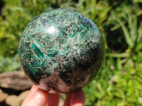 Polished Emerald Mica In Matrix Sphere x 1 From Mutoko, Zimbabwe - Toprock Gemstones and Minerals 