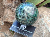 Polished Emerald Mica In Matrix Sphere x 1 From Mutoko, Zimbabwe - Toprock Gemstones and Minerals 