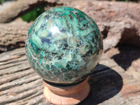 Polished Emerald Mica In Matrix Sphere x 1 From Mutoko, Zimbabwe - Toprock Gemstones and Minerals 