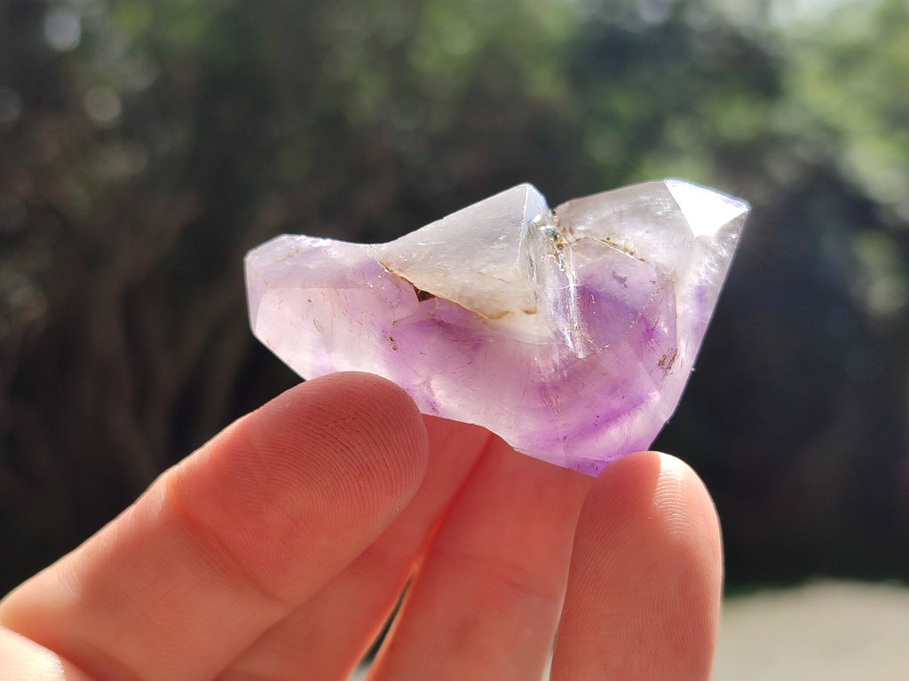 Polished Smokey Amethyst Window Quartz Crystals x 20 From Akansobe, Madagascar - Toprock Gemstones and Minerals 