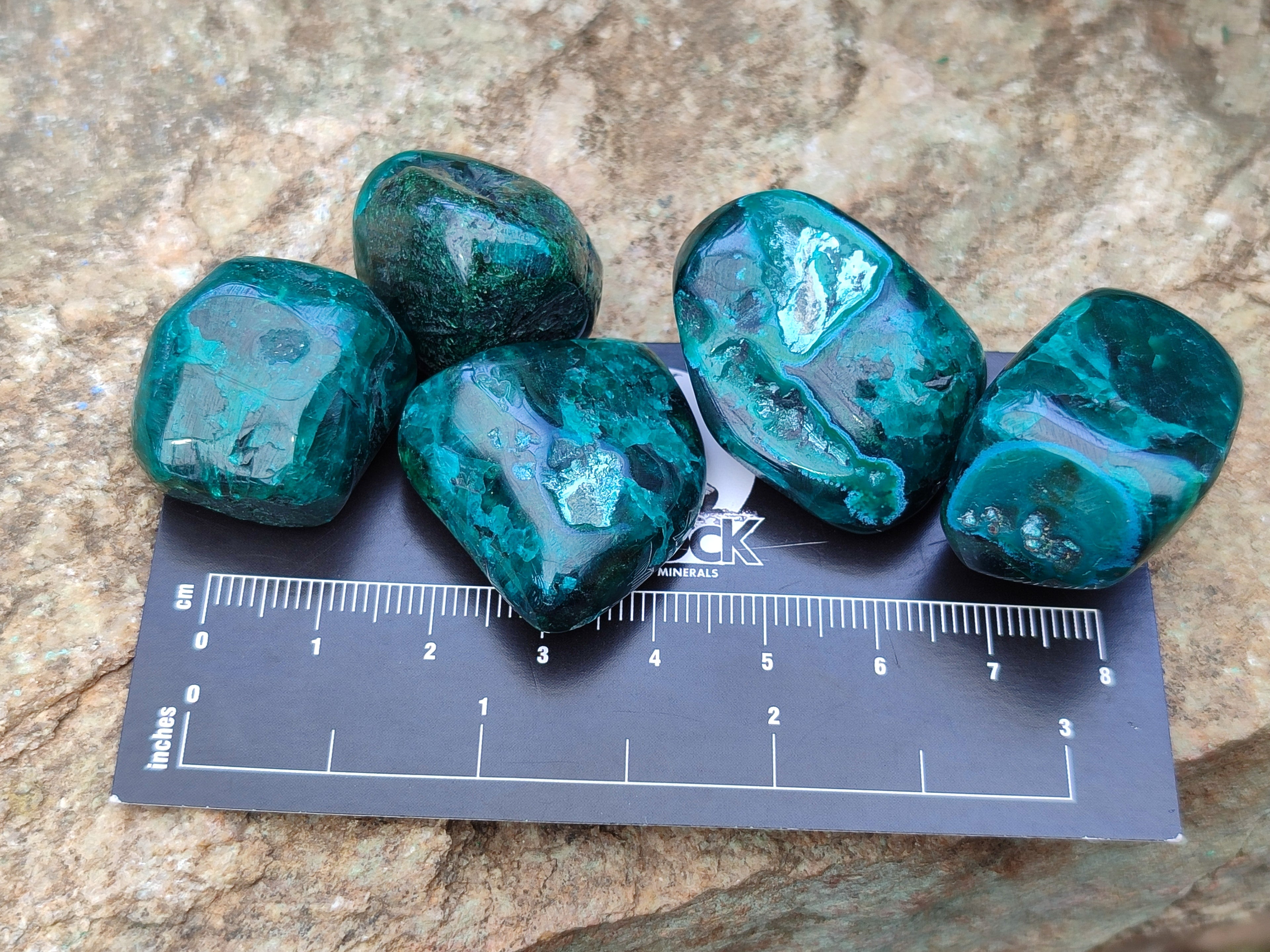 Polished Dioptase With Shattuckite and Malachite Free Forms - sold per item - From Congo - Toprock Gemstones and Minerals 