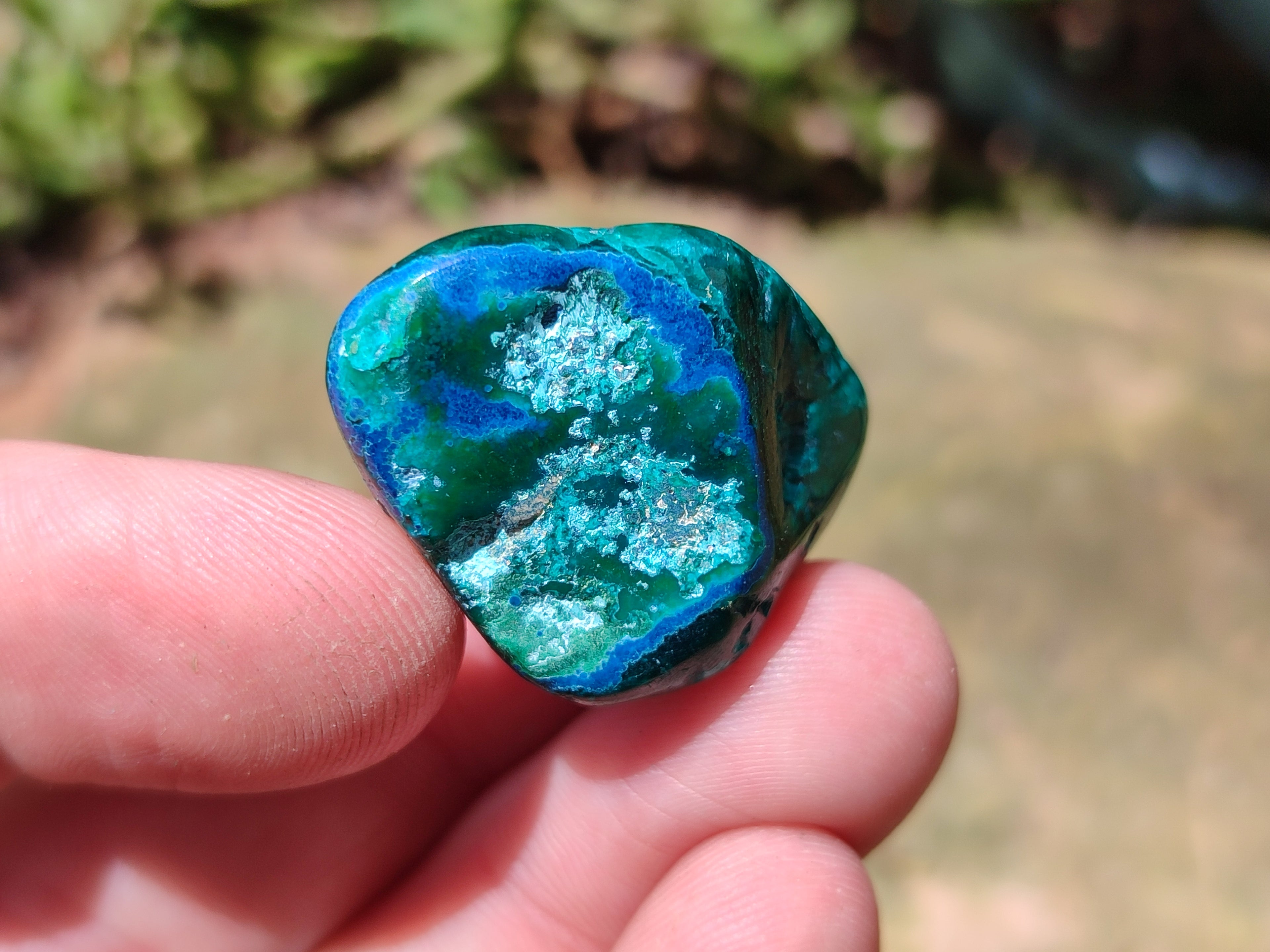 Polished Dioptase With Shattuckite and Malachite Free Forms - sold per item - From Congo - Toprock Gemstones and Minerals 