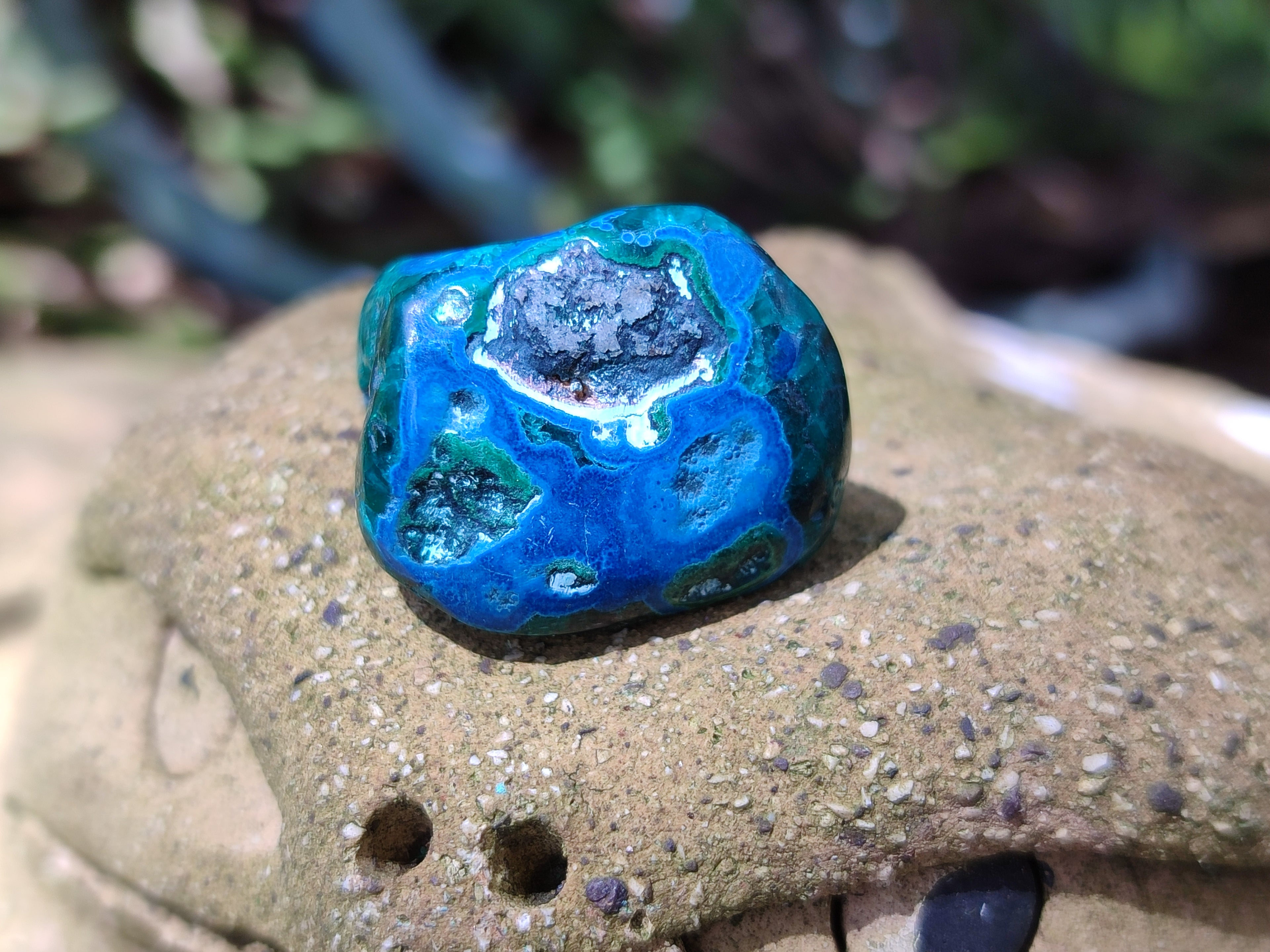 Polished Dioptase With Shattuckite and Malachite Free Forms - sold per item - From Congo - Toprock Gemstones and Minerals 