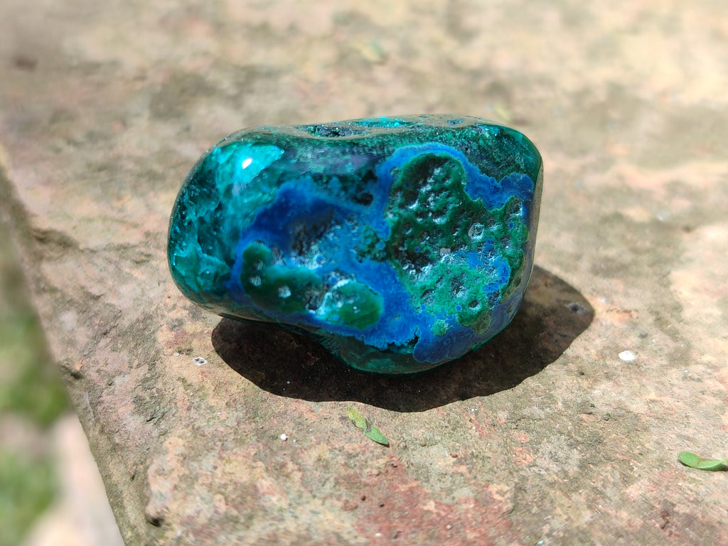 Polished Dioptase With Shattuckite and Malachite Free Forms - sold per item - From Congo - Toprock Gemstones and Minerals 