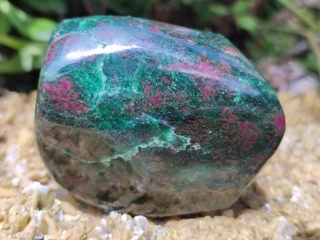 Polished Ruby Corundum In Chrome Verdite Free Forms x 6 From Zimbabwe - Toprock Gemstones and Minerals 